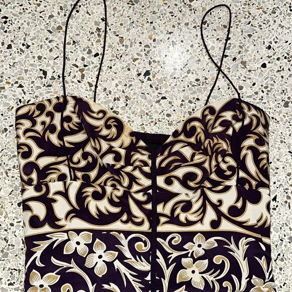 Nicole Miller Collection mini cocktail dress 0 XS print lined silk - Picture 3 of 8